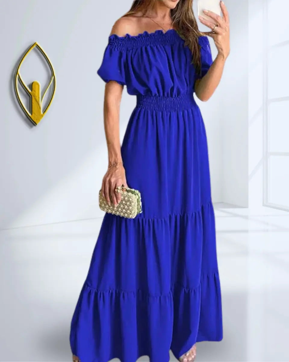 Vestido-Longo-Monocromático-Elegance